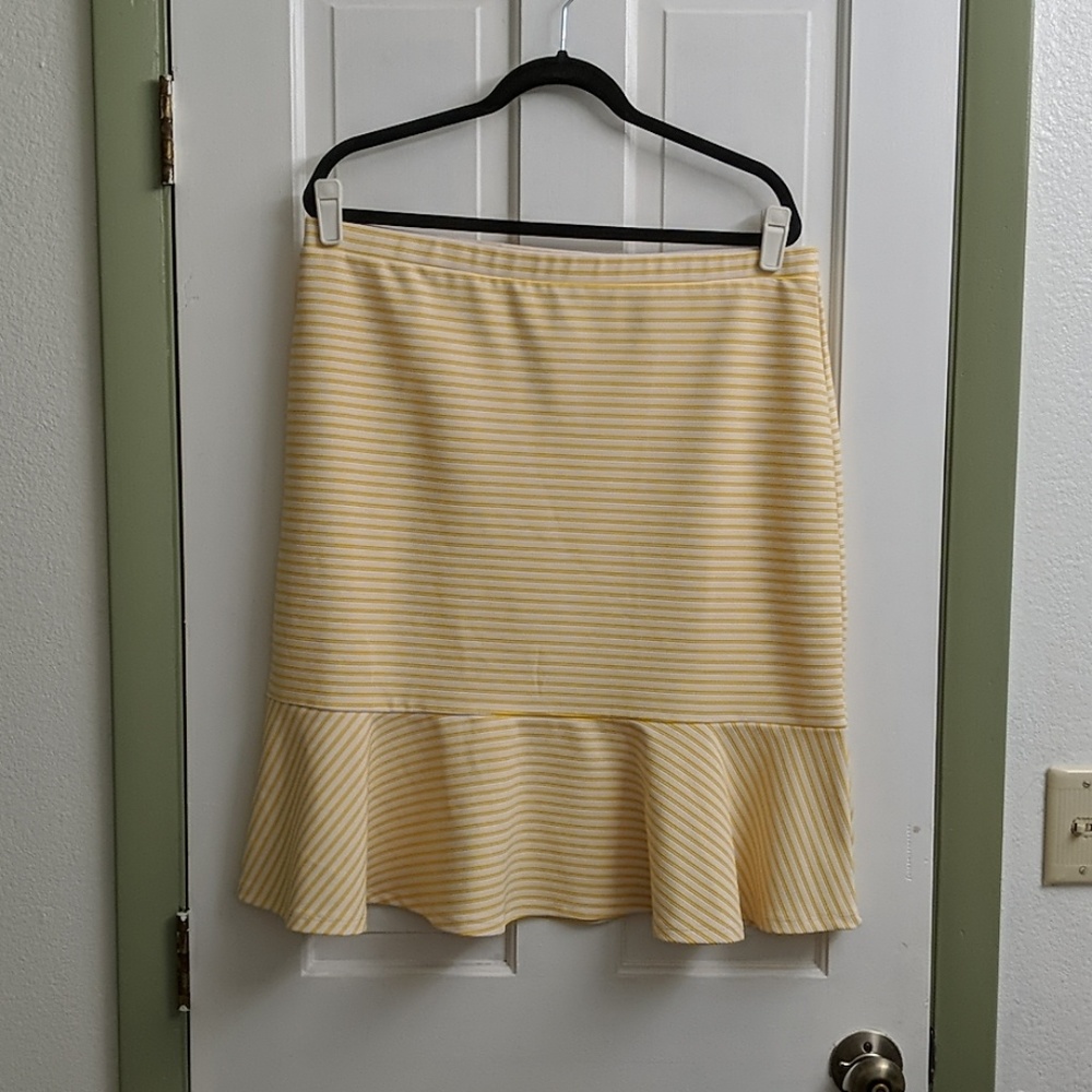 Striped Yellow & White Mermaid Skirt